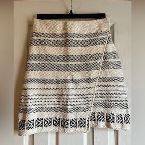 Urban Outfitters Black and Cream A-Line Knit Skirt Size S NWOT